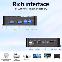 Mini PC Industri Entry-Level Intel J4125 DDR4 8G MSATA SSD Dual LAN Dual Display Komputer Tertanam Soft Router Mini PC