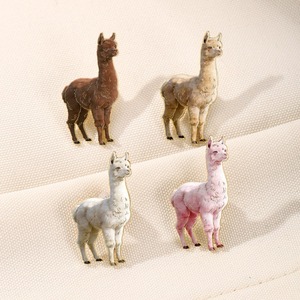 Lindos broches de esmalte de alpaca y <span class=keywords><strong>llama</strong></span>, broches de solapa de animales, decoración para mochilas y ropa, regalo de joyería - Product Image 3