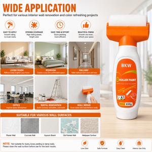 ชุดลูกกลิ้งทาสีสำหรับตกแต่งผนังแบบ DIY แห้งเร็ว ให้ผิวผนังเรียบเนียน - Product Image 5