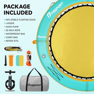 Hamac gonflable flottant avec filet pour la détente, le bronzage, le repos et les activités aquatiques adaptées aux <span class=keywords><strong>animaux</strong></span> de compagnie - Product Image 4