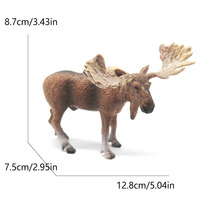 Figurines d'animaux en PVC transfrontalières : Kangourou, Éléphant, Lézard Rouge, Lion de Montagne – Jouets éducatifs pour la maternité