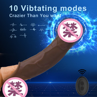 Wolf Warrior-Stil Penis-Strap-On mit geradem Hohlkopf, 10-Frequenz-Vibration, Fernbedienung, Sexspielzeug für Erwachsene