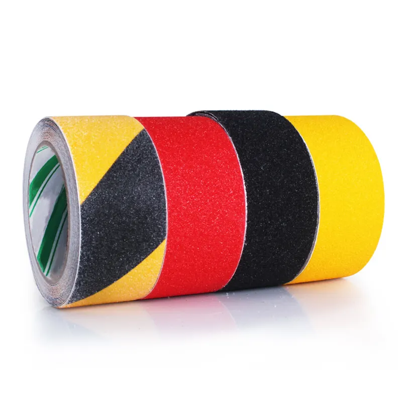 Tahan air antiselip lantai tangga gulungan karet Pvc grosir silikon kuning Skateboard Grip Tape