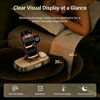 KUANGXIANG CE Certifié RoHS FCC, Gadget et appareils électroniques, Haut-parleur pliable à charge sans fil avec lumière d'ambiance pour chevet