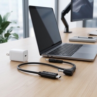 Câble de données USB-C vers DC 4,5x3,0mm mâle-mâle PD 65W, 1,5m, rotatif à 180°, gaine en nylon, pour téléphone portable, scanner, écologique
