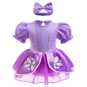 Giáng sinh bé gái công chúa Romper váy Anna Elsa Rapunzel <span class=keywords><strong>Tinker</strong></span> Chuông trang phục halloween ưa thích Cổ Tích bodysuit với headband - Product Image 2