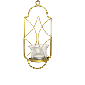 Support de bougie mural minimaliste en fer fait main sans plomb pour Noël, décoration intérieure - Product Image 1