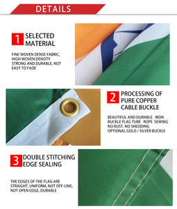 Оптовая продажа на заказ, 100% полиэстер 3x5 футов, напечатанный в Кливленде, индийский флаг, Национальный флаг Индии - Product Image 3