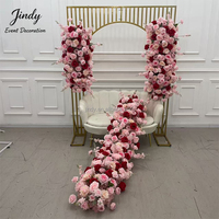 JINDY Offre Spéciale – Guirlande Florale Artificielle Blanche en Soie (Faux Rose) pour Table, Idéale pour Mariages, Décoration Maison et Fêtes