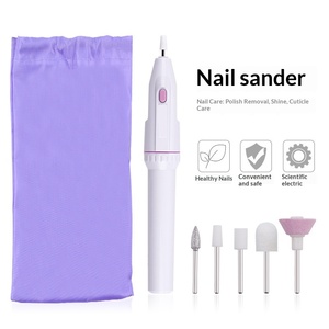 Mini <span class=keywords><strong>ponceuse</strong></span> à ongles électrique transfrontalière 3V, outil de ponçage portable avec 5 têtes pour l'élimination des cuticules, vente en gros - Product Image 5