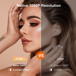 Máy chiếu di động thông minh D8W nâng cấp 20000 lumens, độ phân giải gốc 1080P Full <span class=keywords><strong>HD</strong></span>, tương thích 4K, hệ điều hành Android, máy chiếu video rạp hát tại gia - Product Image 2