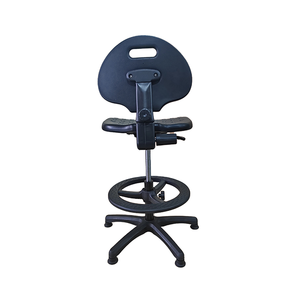 Chaise de laboratoire scolaire pivotante antistatique à prix compétitif avec repose-pieds, base chromée industrielle, <span class=keywords><strong>mobilier</strong></span> pour <span class=keywords><strong>atelier</strong></span>, hôpital et laboratoire - Product Image 5