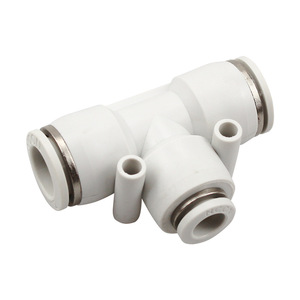 Raccord rapide en plastique LiYuan T-Type PEG Tee Reducer 12-8-12 pour tuyau pneumatique - Product Image 1