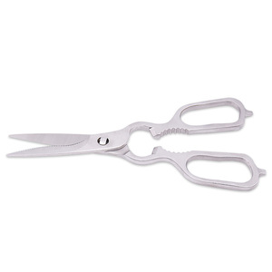 Stainless Steel <b>Kitchen</b> <b>Scissors</b> Straight Head 0067 Home Use Silver Color - Product Image 3