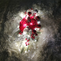 Guirlande de Noël pour escalier, décoration d'escalier, ornement de Noël, arrangement scénique nordique pour la maison, Noël