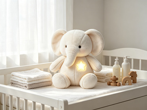 Animal en peluche lumineux doux et sûr pour les yeux, compagnon silencieux pour l'heure du coucher, remplace la veilleuse électrique pour la chambre de bébé, vente en gros - Product Image 3