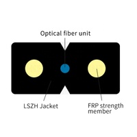 Kabel Serat Optik Drop KEXINT 1 2 4 6 8 Core G652d G657A1 G657A2 SM Indoor Outdoor GJXFH