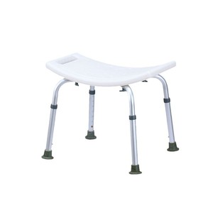 Shower Chair <b>For</b> Elderly And Disabled White Aluminum Alloy Anti Slip <b>Bathroom</b> Seat With Non Slip Feet - Product Image 3