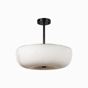 Lámpara de Techo de Alabastro Moderna, Redonda, con Base de Cobre y Pantalla de Mármol, para Hoteles y Villas de Lujo - Product Image 6