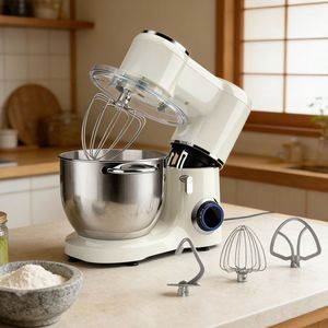 <span class=keywords><strong>Robot</strong></span> pâtissier multifonction au design élégant, batteur à main, mélangeur à gâteaux et pétrin à pâte - Product Image 5