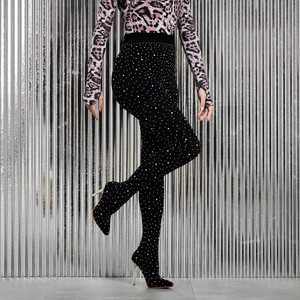 Sexy Rhinestone Pantyhose Pointed Toe New 2025 Trousers Women Shoes Stilettos Heels Thigh High Overknee Jumpsuit <b>Boots</b> - Product Image 5