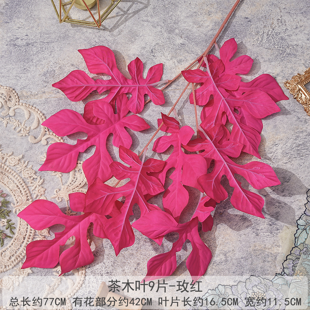 FS-Feuille de thé 9 pièces-Rose rouge