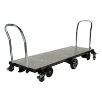 Chariot de récolte grande capacité monocouche en acier pour la cueillette de concombres et le transport de tomates en serre