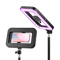Luce professionale ad anello a Led Rgb per apparecchiature di illuminazione Video per Smartphone Action Camera Youtube Video di registrazione del trucco Video