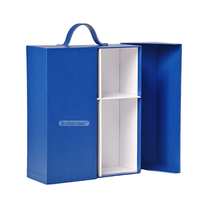 Nouvelle conception, emballage en papier de luxe fait main personnalisé, boîte de soin de la peau de luxe à double porte avec poignée en cuir - Product Image 2