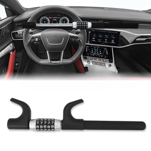 Serrure à code antivol de voiture bon marché en alliage noir serrure de volant universelle - Product Image 4