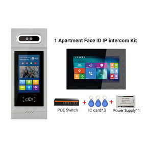 Ensemble d'appartement contrôle d'accès interphone filaire système de visiophone 1080P 7 pouces écran tactile interphone visuel sonnette - Product Image 1