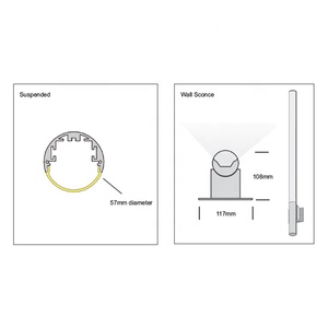 Trong Nhà Kiến Trúc Treo Hình Tròn Lighttube Văn Phòng Led Ánh Sáng Tuyến Tính Với Ánh Sáng Xuống Với Satin Mờ Khuếch Tán - Product Image 6