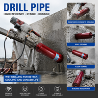 Outils de construction : Tube de forage diamanté sur mesure, revêtement rouge, pour travaux de forage de routes, murs et climatisation