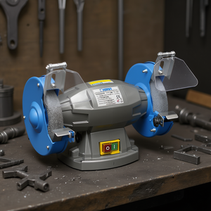 Amoladora de Banco Fervi S023 de 150 mm con Doble Disco y Protector de Seguridad para Afilar y Pulir Metal - Product Image 3