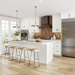 Thân Thiện Với Môi Nhà Bếp Đồ Nội Thất Gỗ Bồn Rửa Cơ Sở Tủ Với Tấm Cửa Kính Vòi Nước & Ngăn Kéo Giỏ Phụ Kiện - Product Image 2