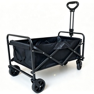 Foldable Beach Trolleys Stroller Collapsible Folding for <b>Camping</b> Shopping Fishing Gardening - Product Image 1