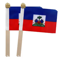 T-shirts à séchage rapide avec logo personnalisé du drapeau haïtien, impression intégrale, produits de la série Haïti, vente chaude, prix d'usine, pour cadeau