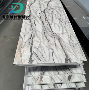 Panneau décoratif en métal gravé avec texture marbre 3D, adapté aux murs extérieurs et aux rénovations de maisons. - Product Image 1