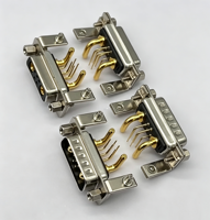Conector D-Sub de Combinación de Alimentación y Señal 7W2, Enchufe/Toma de Corriente de Ángulo Recto con Pines para Soldar, 10A 20A 30A 40A