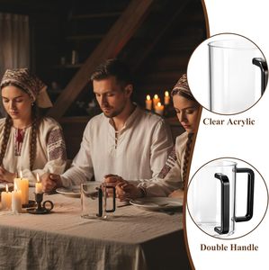 Gobelet circulaire personnalisé en acrylique transparent pour Purim Judaica, pour la purification des mains (Negel Vasser Netilat Yadayim) - Product Image 6