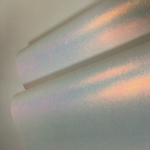 กระดาษฟอยล์สีทองเหลือบรุ้งสีฟ้าใส พร้อมเอฟเฟกต์มุกโฮโลแกรม กระดาษกลิตเตอร์สีฟ้าเหลือบรุ้ง กระดาษกลิตเตอร์แบบด้าน - Product Image 2