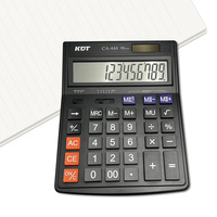 Calculatrice de bureau KDT à 12 chiffres KT-444 en plastique, double alimentation, design élégant, certifiée CE et ROHS, OEM pour la vente en gros