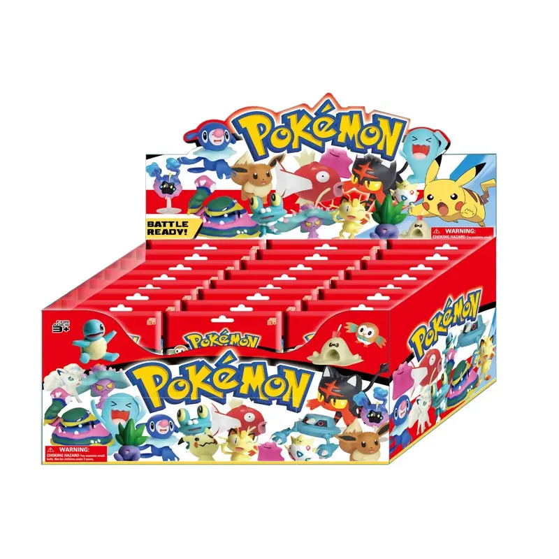 Großhandel Poke-mond Blind Box 24 Stück Tasche 2 Zoll und 16 Stück 4-4, 5 Zoll Figur Sammlung Karte Pika chues Kinderspiel zeug Mystery Box