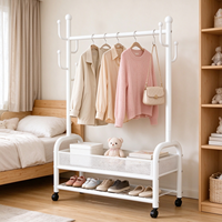 Séchoir à linge double mobile en métal de haute qualité pour balcon extérieur et salon, durable, autoportant, détachable, moderne