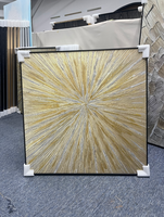 Peinture à l'huile sur toile avec cadre, style moderne, personnalisée, 100% peinte à la main, dorée brillante, nature morte, pour usage intérieur, œuvre d'art originale