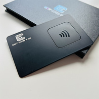 Carte de visite professionnelle en métal NFC en acier inoxydable avec code QR, carte hybride intelligente RFID NFC en métal