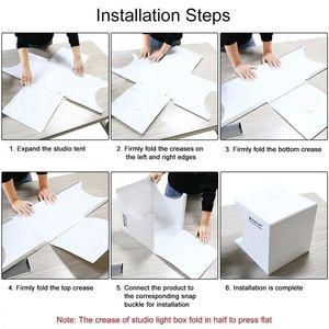 Prix d'usine PULUZ 20cm avec 1 panneau LED, mini <span class=keywords><strong>studio</strong></span> photo <span class=keywords><strong>pliable</strong></span>, <span class=keywords><strong>fond</strong></span> <span class=keywords><strong>noir</strong></span> <span class=keywords><strong>et</strong></span> <span class=keywords><strong>blanc</strong></span>, kit de <span class=keywords><strong>studio</strong></span> photo avec lumière 1100LM - Product Image 6