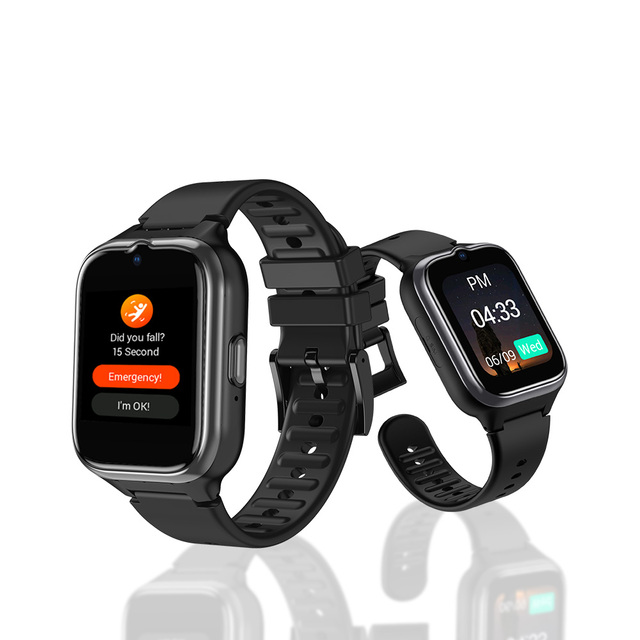 VS16W SOS Button Voice Chat Anti-lost GPS 4G Android Elderly Smart Watch Square TFT IP67 Waterproof Camera Sleep Tracker Tracker