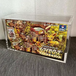 Tùy chỉnh kích thước phòng tập thể dục rõ ràng Pokemon hộp trường hợp Acrylic Pokemon Booster Box cho Pokemon Elite Trainer Box