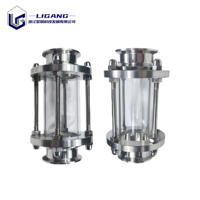 Sight Glass Tri Clamp Sanitasi Baja Tahan Karat 304 dengan Kaca Borosilikat untuk Indikator Aliran Makanan dan Minuman